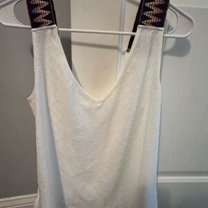 Cupshe White Tank Top with Colorful Straps